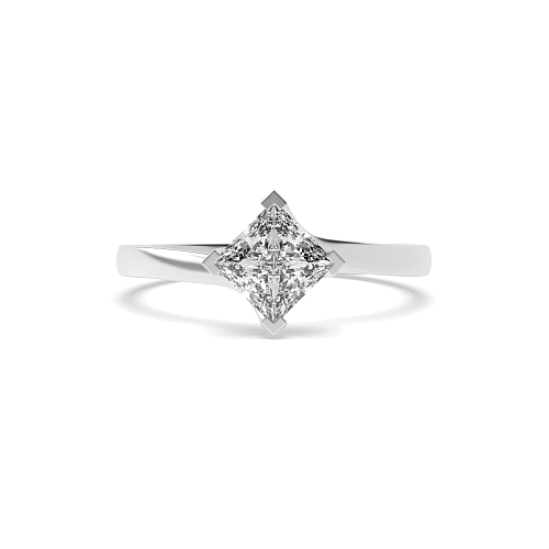 4 Prong Princess Twisted setting Engagement Rings