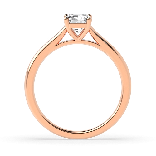 Emerald Rose Gold With gallery Engagement Rings