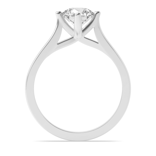 4 Prong Round Modern set Engagement Rings