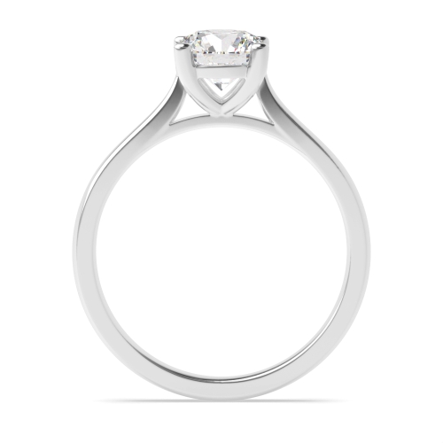 4 Prong Round Platinum Classic tapering shoulder Engagement Rings