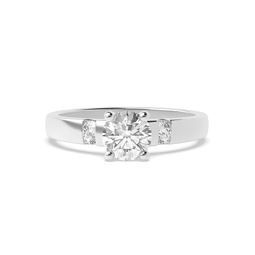 Round Two Moissanite Engagement Rings