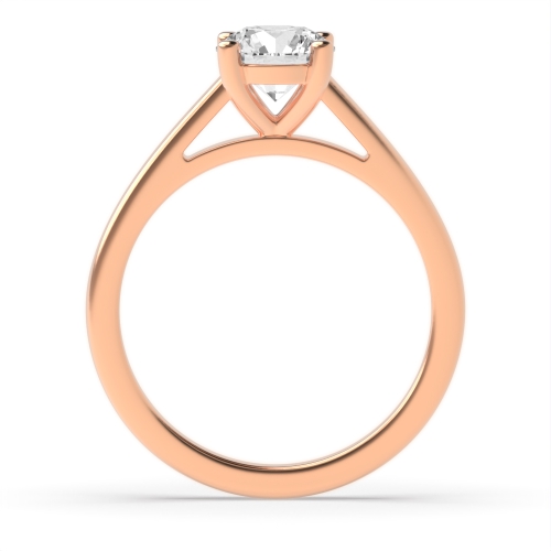 4 Prong Round Rose Gold Raised setting Engagement Rings