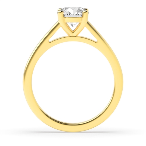 4 Prong Round Yellow Gold Raised setting Engagement Rings