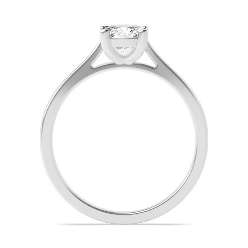 Cushion Delicate Tapering Shoulder Solitaire Engagement Ring