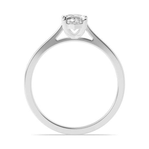 Marquise Delicate Tapering Shoulder Solitaire Engagement Ring
