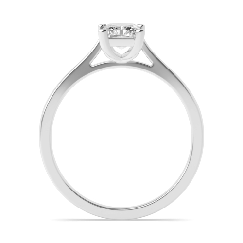Radiant Delicate Tapering Shoulder Solitaire Engagement Ring