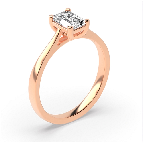 Rose Gold Delicate tapering shoulder Engagement Rings