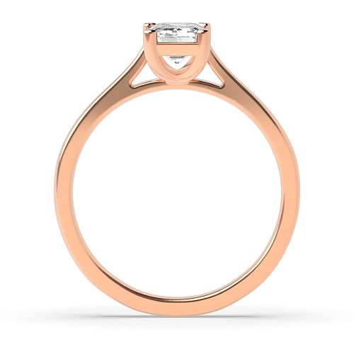 Rose Gold Delicate tapering shoulder Engagement Rings