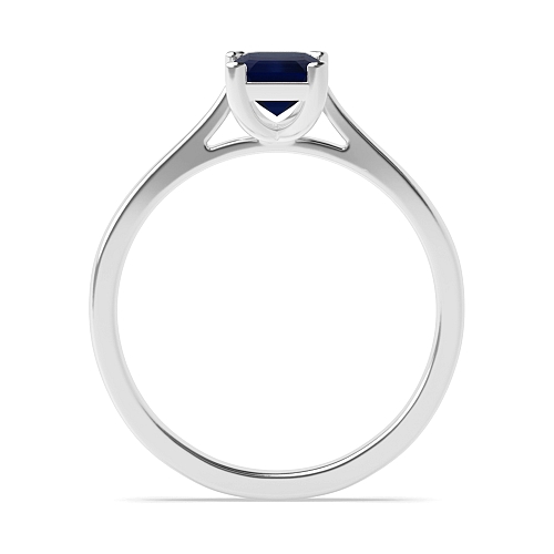Delicate tapering shoulder Blue Sapphire Engagement Rings