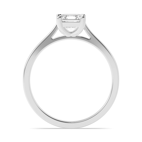 Asscher Delicate tapering shoulder Engagement Rings