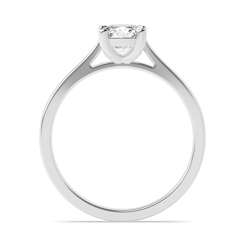 Cushion Delicate tapering shoulder Engagement Rings