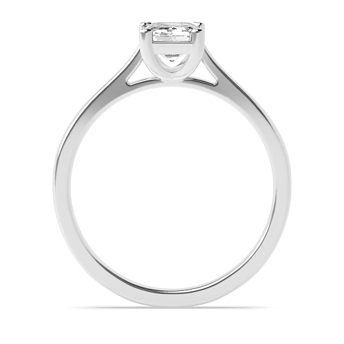 4 Prong Delicate Tapering Shoulder Solitaire Engagement Ring