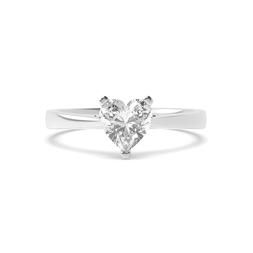 Prong Heart Delicate tapering shoulder Engagement Rings