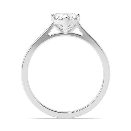 Prong Heart Delicate tapering shoulder Engagement Rings