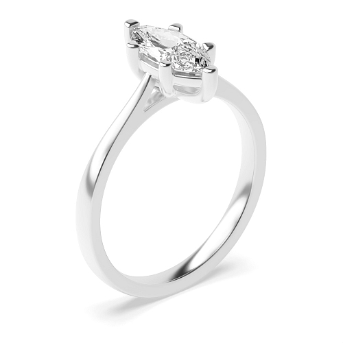 Marquise Delicate tapering shoulder Engagement Rings
