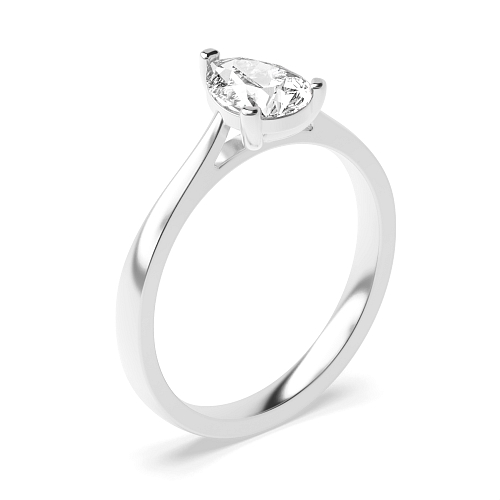 Prong Pear Delicate tapering shoulder Engagement Rings