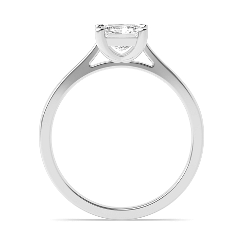 Princess Delicate tapering shoulder Engagement Rings