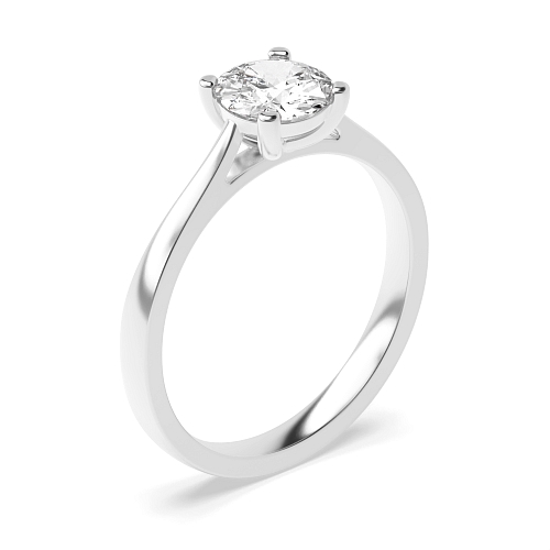 Round Delicate tapering shoulder Engagement Rings