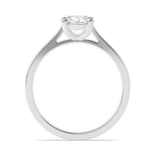 Round Delicate tapering shoulder Engagement Rings