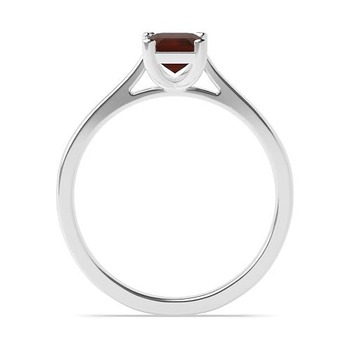 Delicate tapering shoulder Garnet Engagement Rings