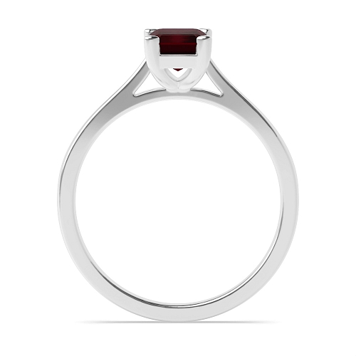 Delicate tapering shoulder Ruby Engagement Rings