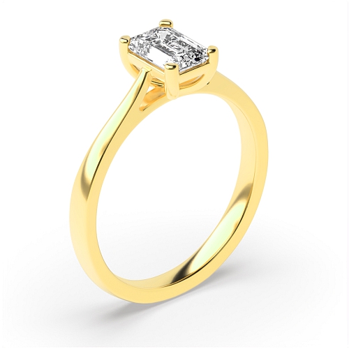 4 Prong Yellow Gold Solitaire Engagement Ring