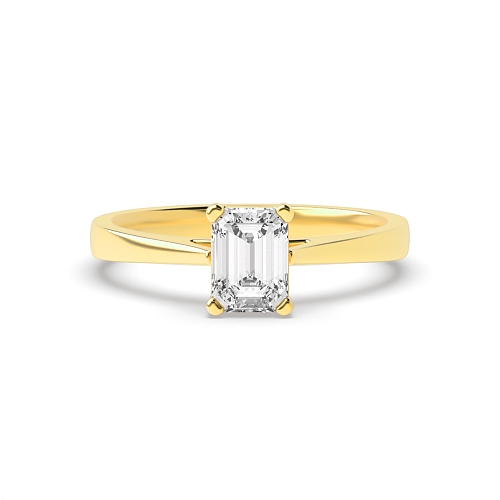 4 Prong Yellow Gold Solitaire Engagement Ring