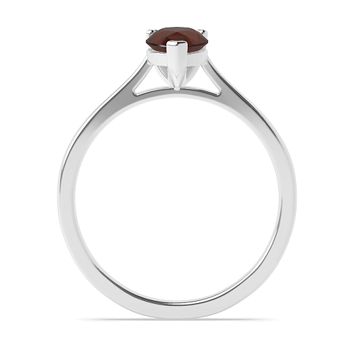 Prong Pear Delicate tapering shoulder Garnet Engagement Rings