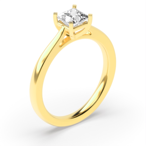 Prong Setting Princess Solitaire Diamond Engagement Ring