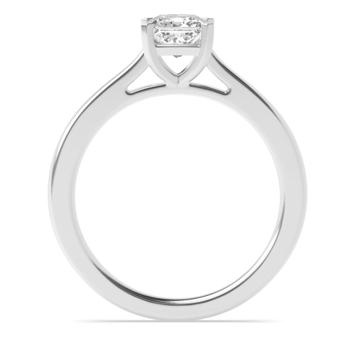 4 Prong Princess Square claws tappered shoulder Moissanite Engagement Rings