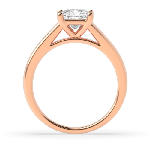 Princess Rose Gold Solitaire Engagement Ring