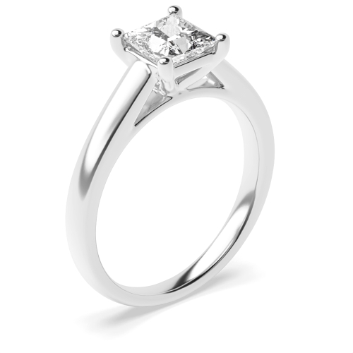 Prong Setting Princess Cut Diamond Solitaire Engagement Ring
