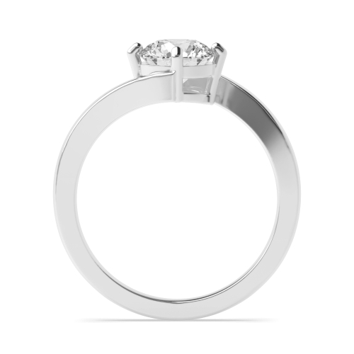 4 Prong Round Twist setting Moissanite Engagement Rings