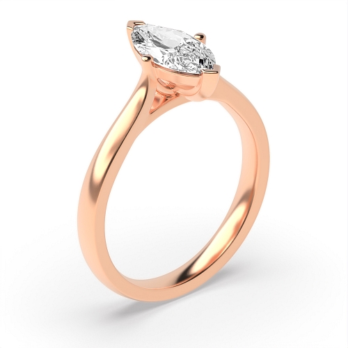 Marquise Rose Gold Classic Engagement Rings