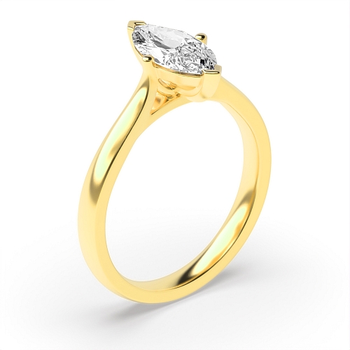 Marquise Yellow Gold Classic Engagement Rings