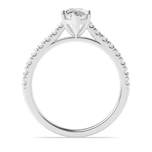 Marquise Prong set side stone Engagement Rings