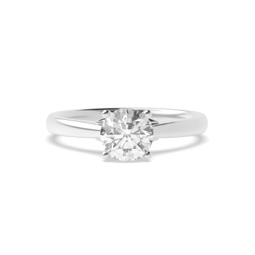 4 Prong Round Modern high set Engagement Rings