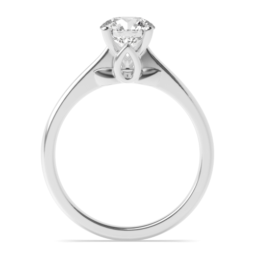 4 Prong Round Modern high set Engagement Rings