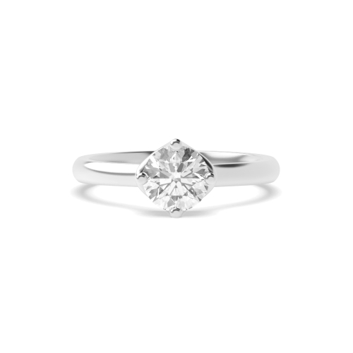 4 Prong Round Unique setting Engagement Rings