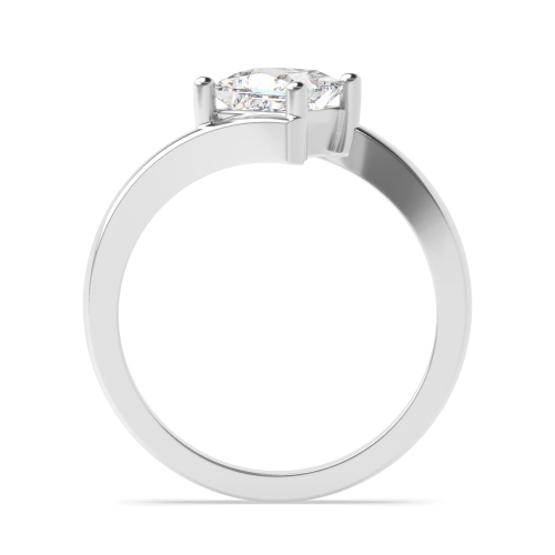 4 Prong Princess Twist shoulder Engagement Rings