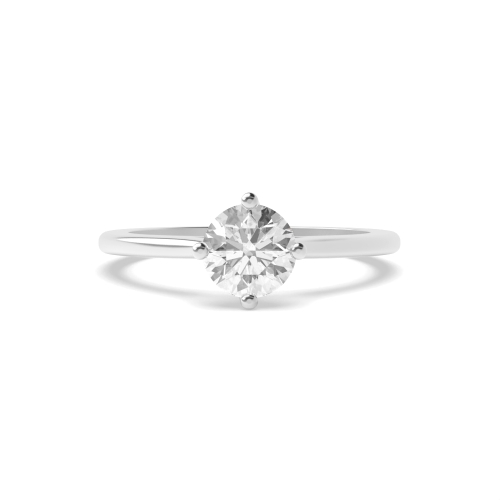 4 Prong Round Raised set twisted Naturally Mined Diamond Engagement Rings