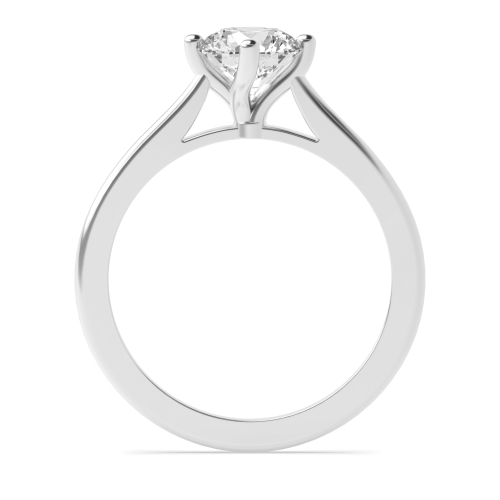 4 Prong Round Raised set twisted Naturally Mined Diamond Engagement Rings