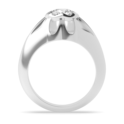 4 Prong Round Flush Engagement Rings