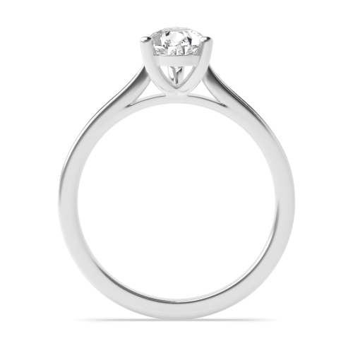 Prong Pear Tape shoulder Engagement Rings