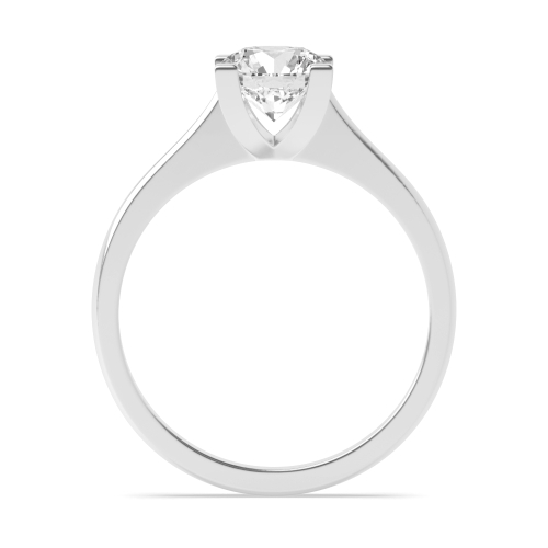 4 Prong Round Square claws open set Engagement Rings