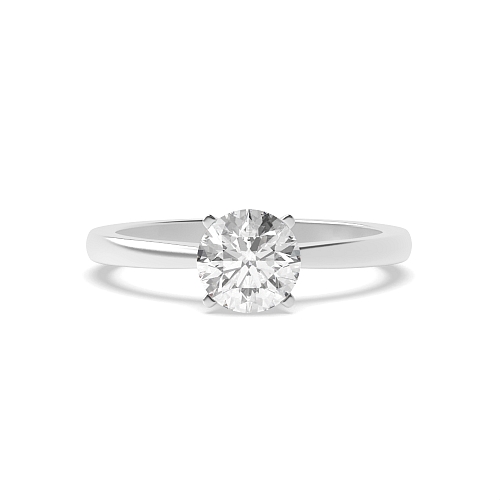 1 carat  Round simple open set Engagement Rings