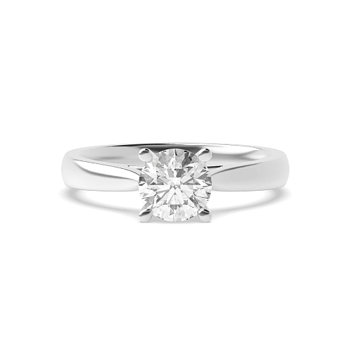 4 Prong Set Round Solitaire Rose Gold Diamond Engagement Rings