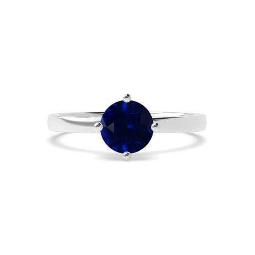 Round Twisted Claws Blue Sapphire Engagement Rings