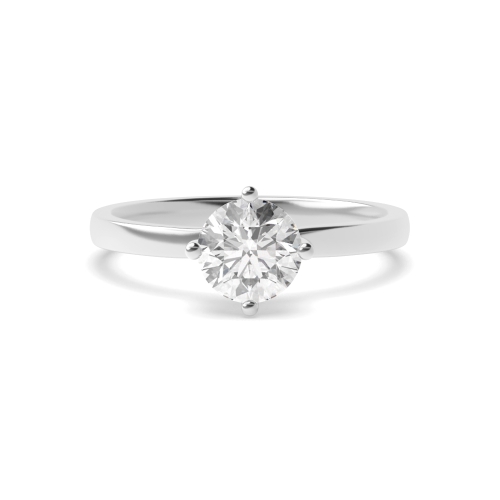 4 Prong Round Twisted Claws Lab Grown Diamond Solitaire Engagement Ring