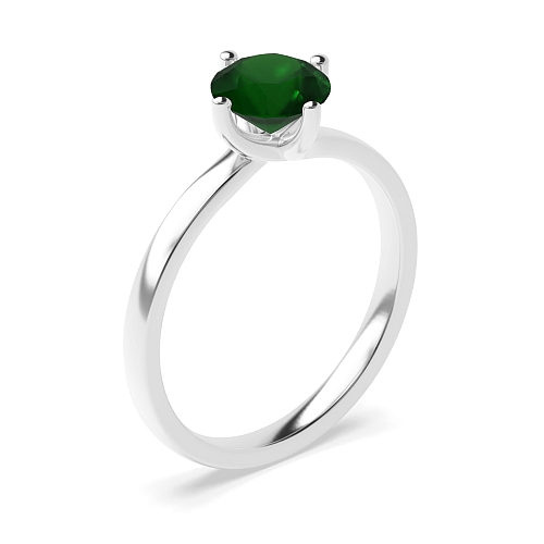 Round Twisted Claws Emerald Engagement Rings